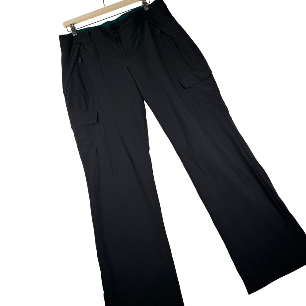 Eddie Bauer Cargo Pants Womens 12 Black Fleece Lined Hiking Outdoor 23751059